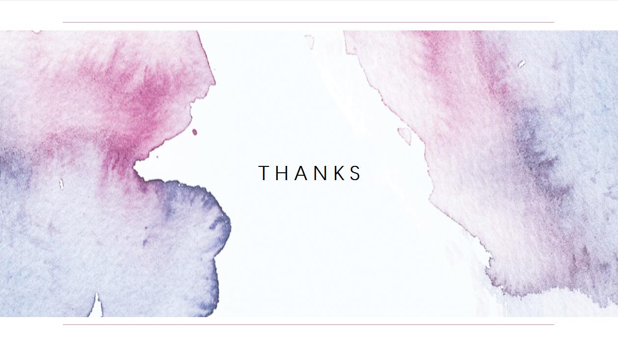 淡雅水彩风商务通用ppt模板