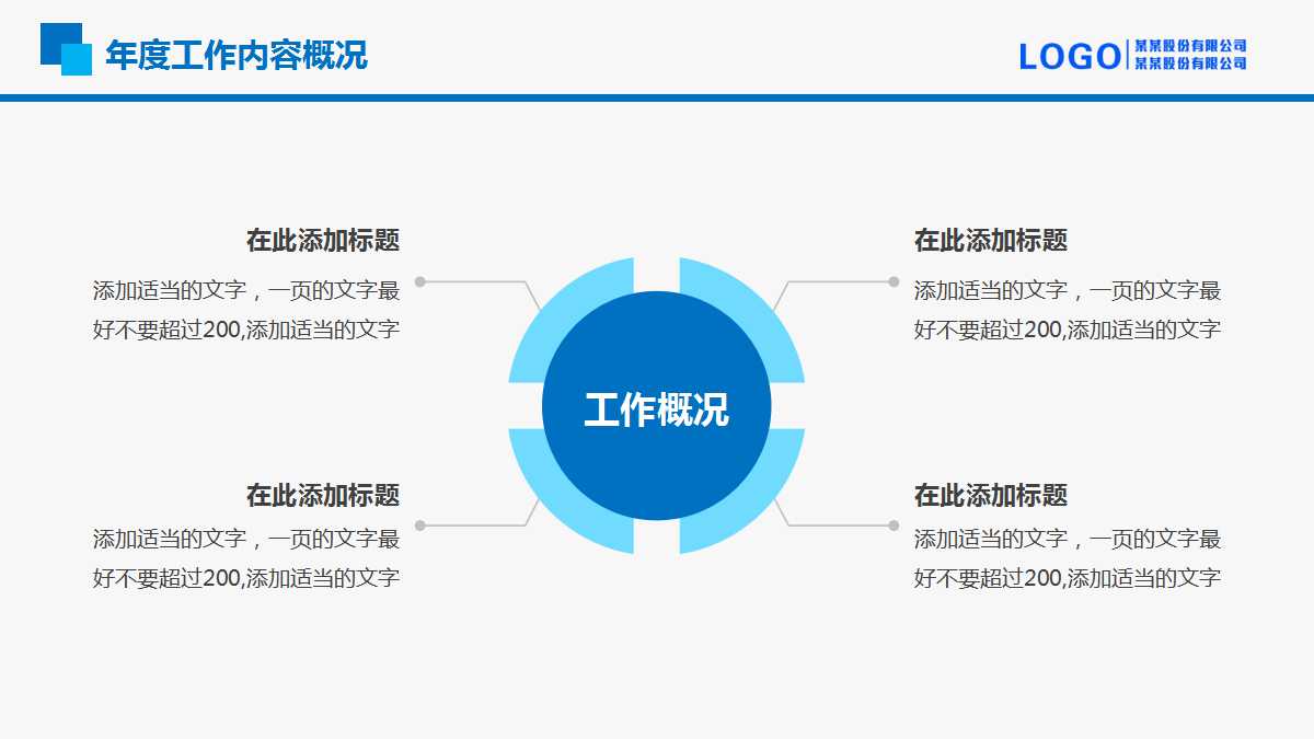 蓝色简洁经典年终工作述职报告ppt模板