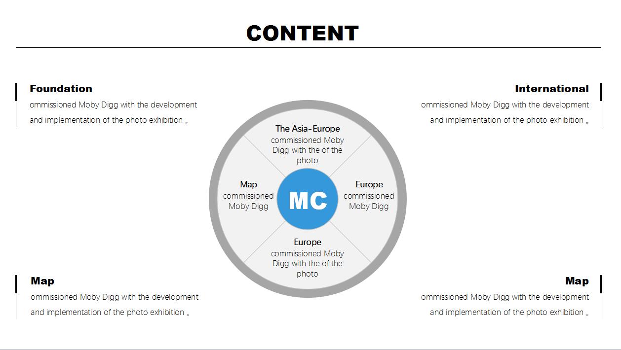 蓝色淡雅英文工作总结汇报ppt模板