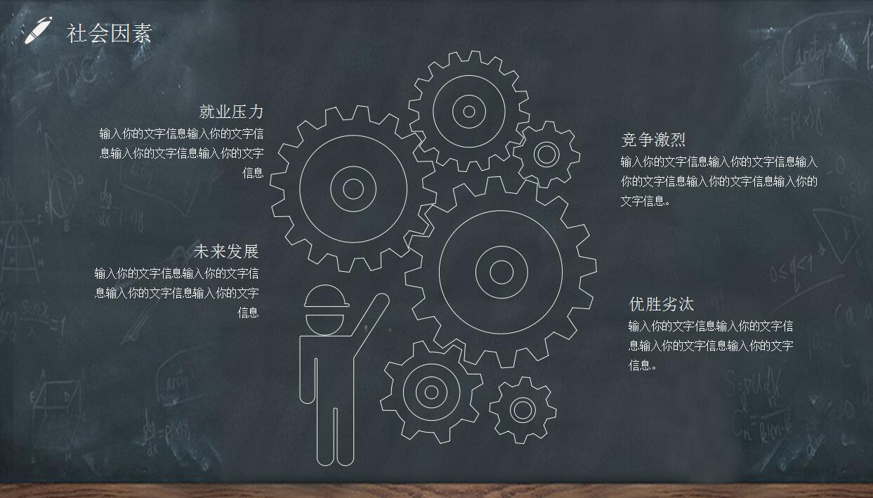 创意黑板风格职业生涯规划ppt模板