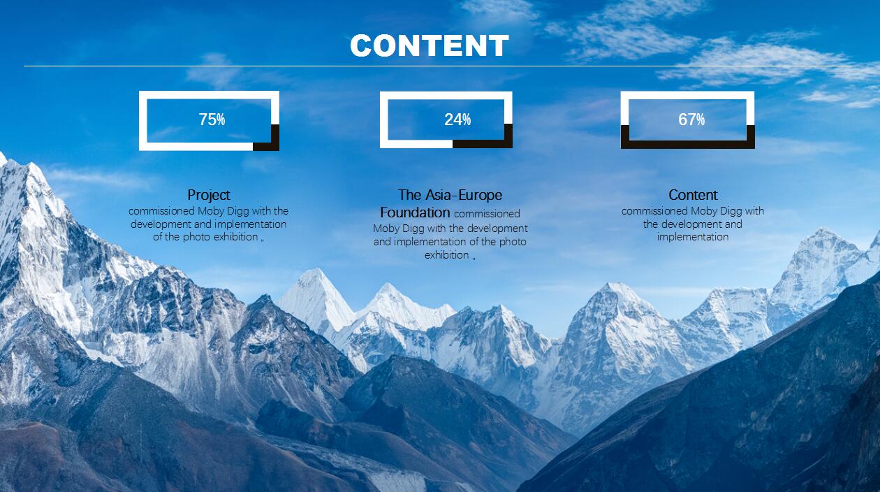 蓝色淡雅英文工作总结汇报ppt模板