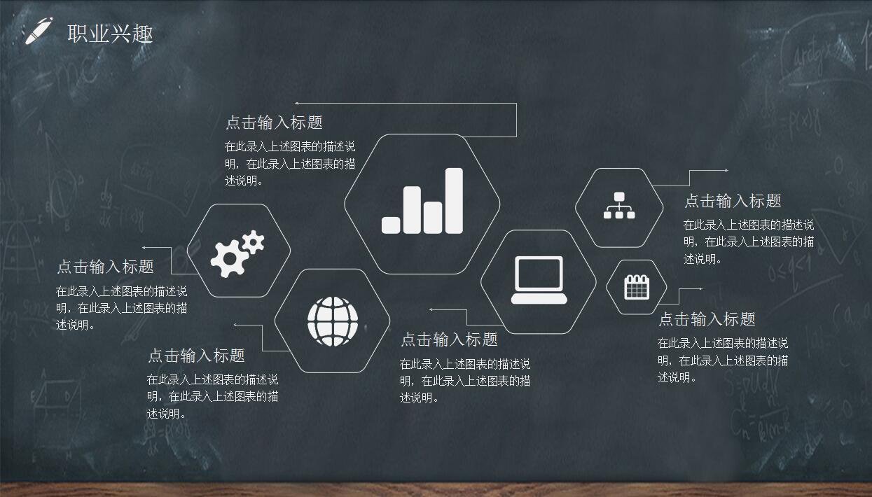 创意黑板风格职业生涯规划ppt模板