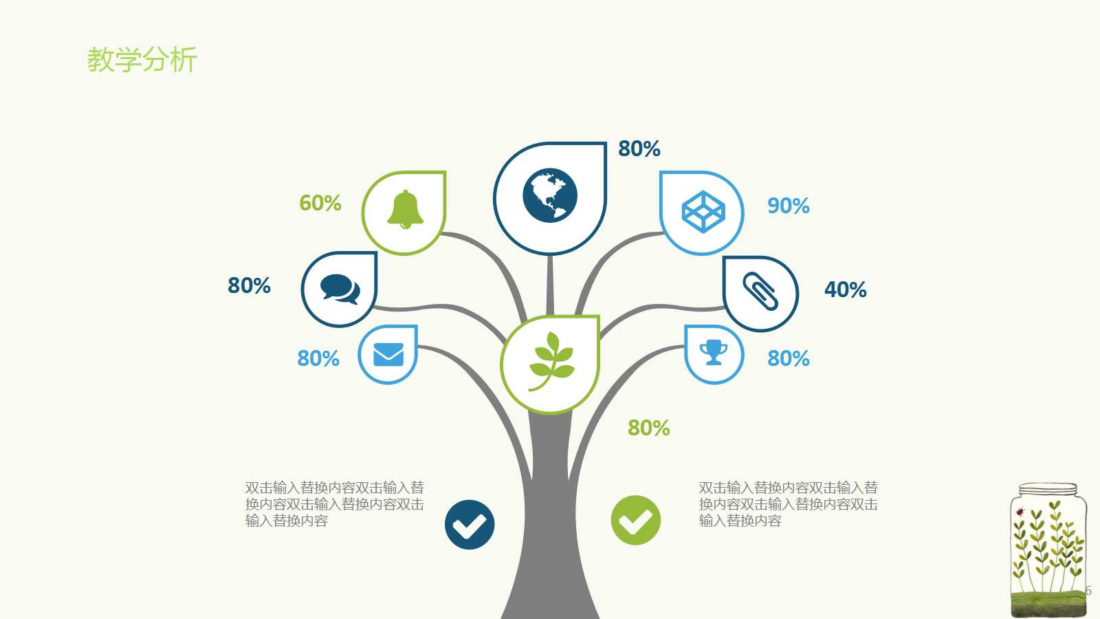 小清新趣味扁平化儿童教学通用ppt模板