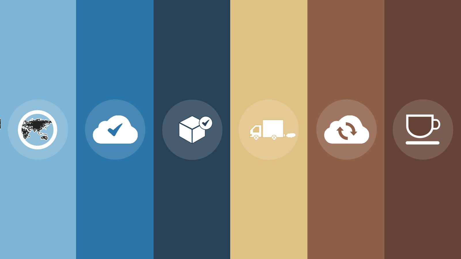 简单蓝色商务扁平化企业培训ppt模板