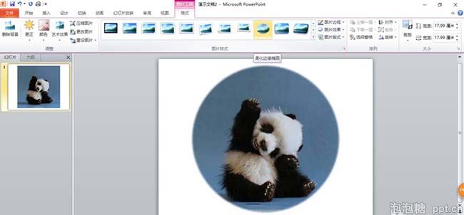 在ppt上怎样把图片裁剪成圆形图片