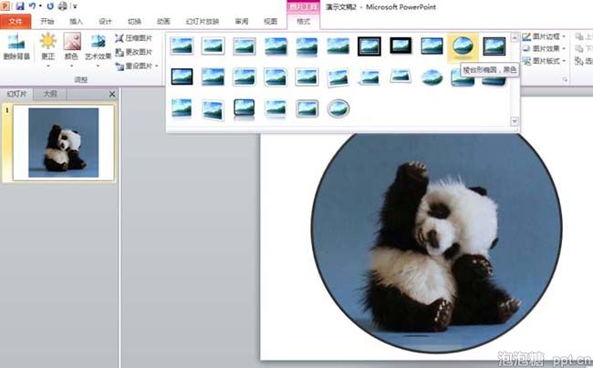 在ppt上怎样把图片裁剪成圆形图片