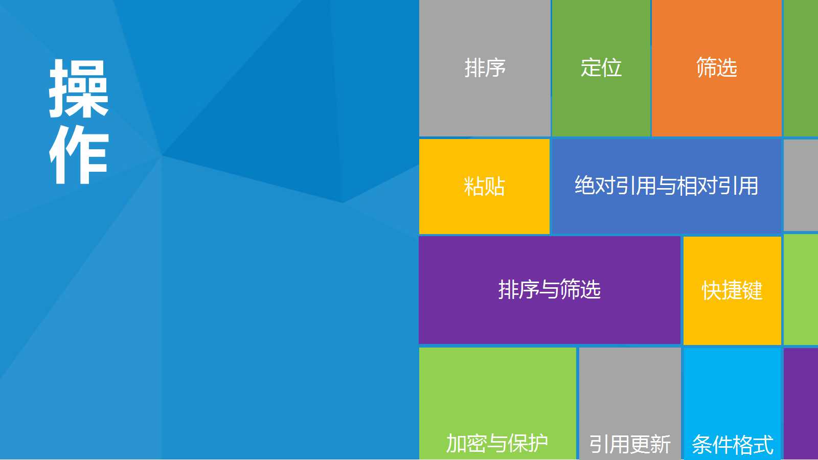 简单蓝色商务扁平化企业培训ppt模板