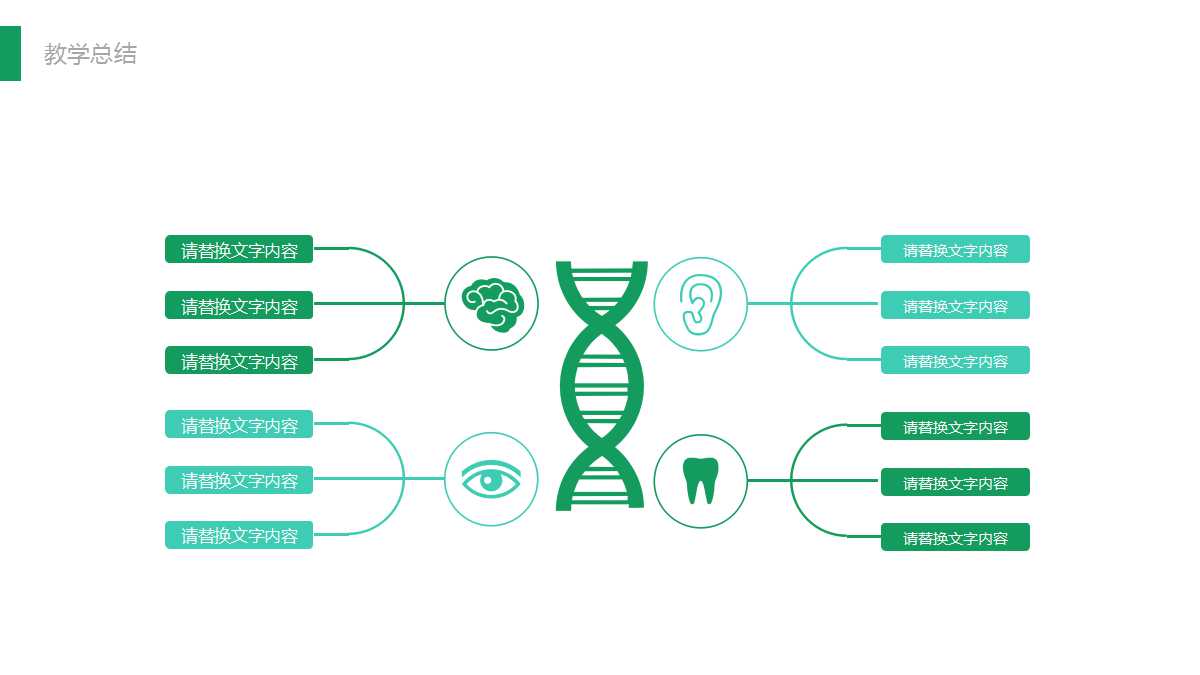 小清新扁平化精美教育培训ppt模板