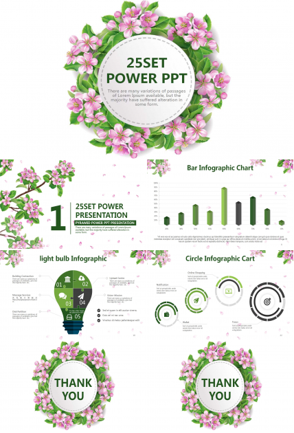 唯美小清新淡雅商务通用ppt模板