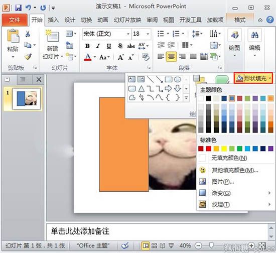 ppt2010中利用透明遮罩手法图片