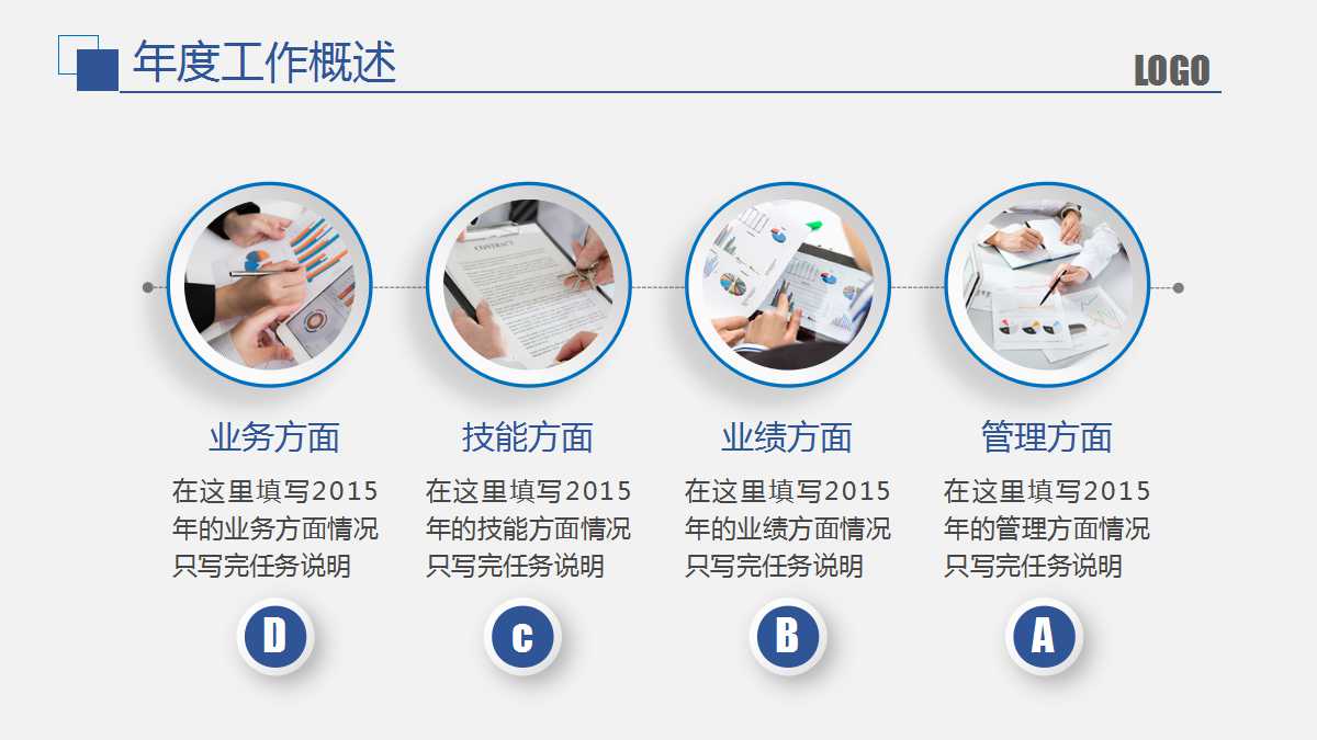 简洁商务经典工作汇报总结ppt模板