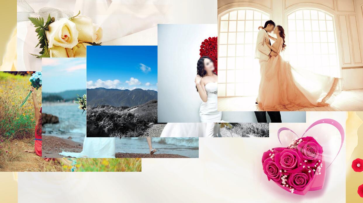 简约唯美动态婚礼PPT模板