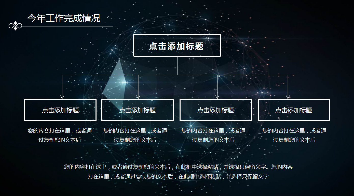 2017年年终总结ppt模板_唯美星空