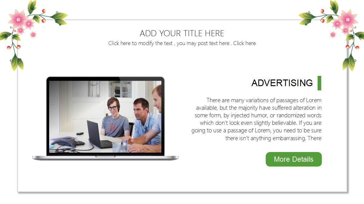 小清新绿色简洁汇报ppt模板