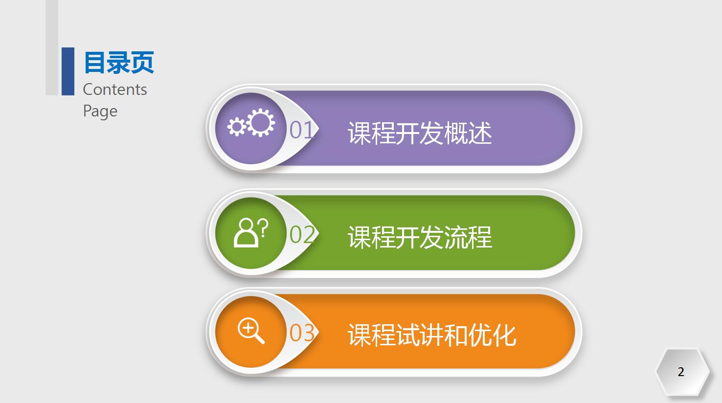 简洁实用课程开发ppt模板