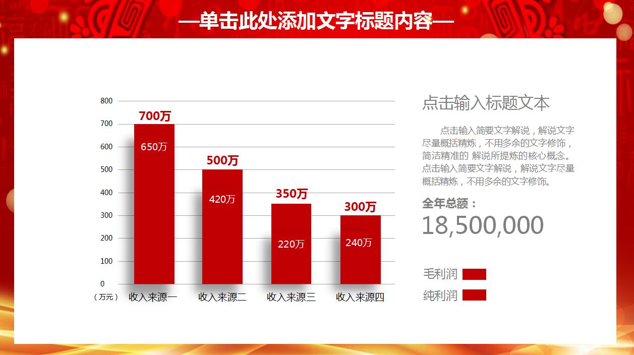 红色简洁个人年终总结新年计划ppt模板