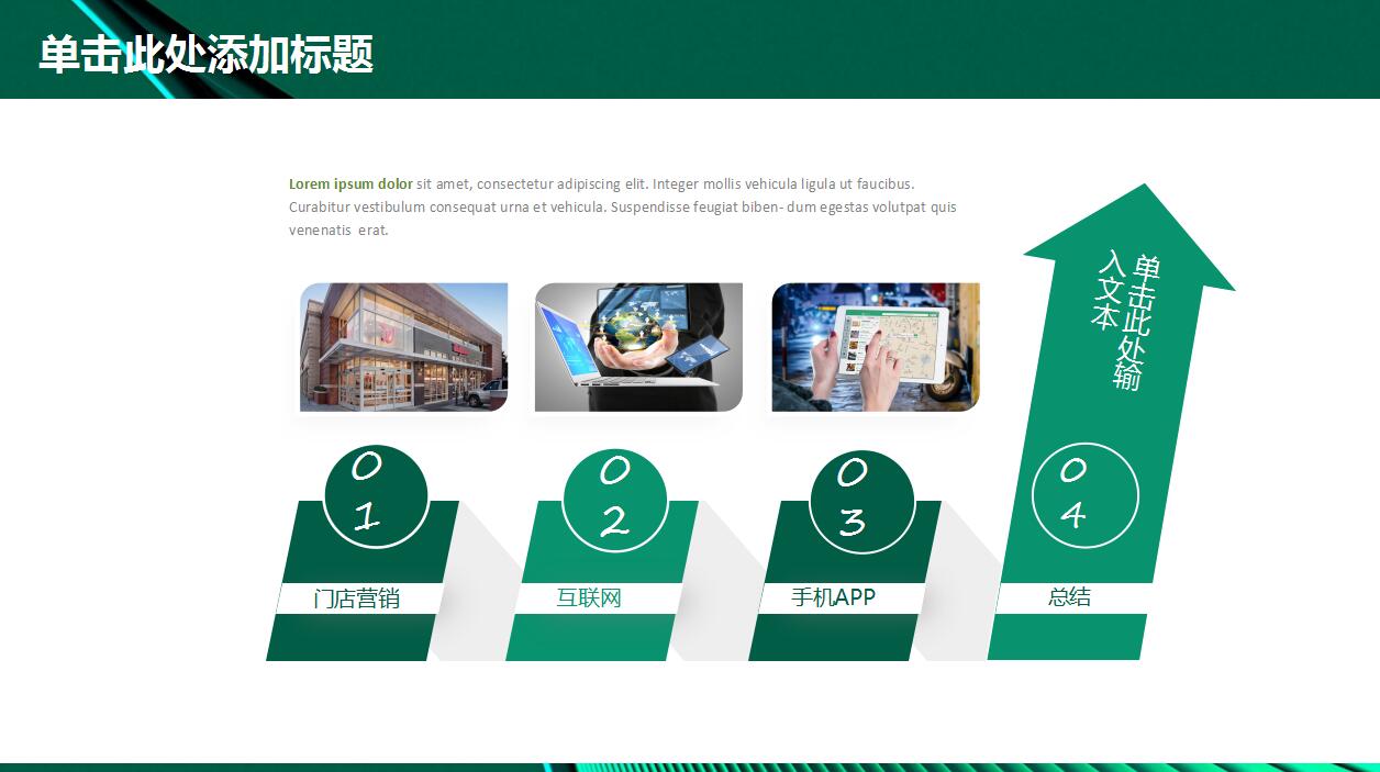 绿色大气年终工作总结汇报ppt模板