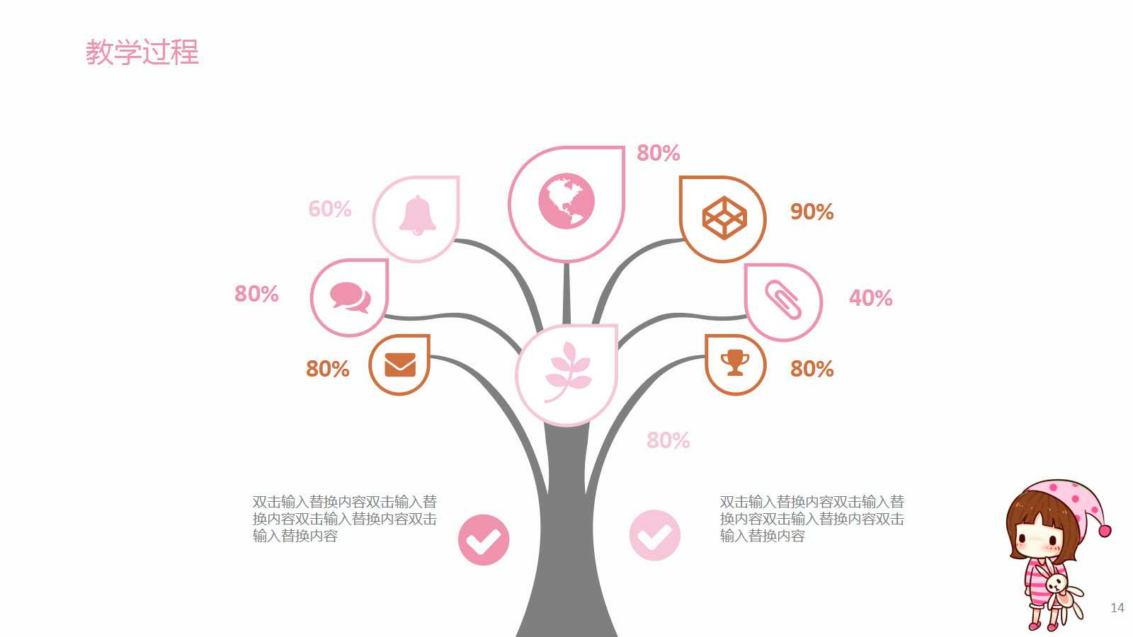 粉色精美儿童卡通通用ppt模板