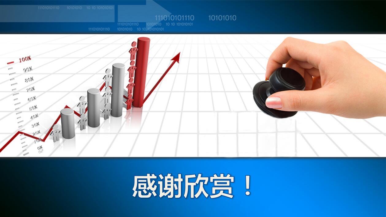 蓝色高端财务年终工作总结ppt模板