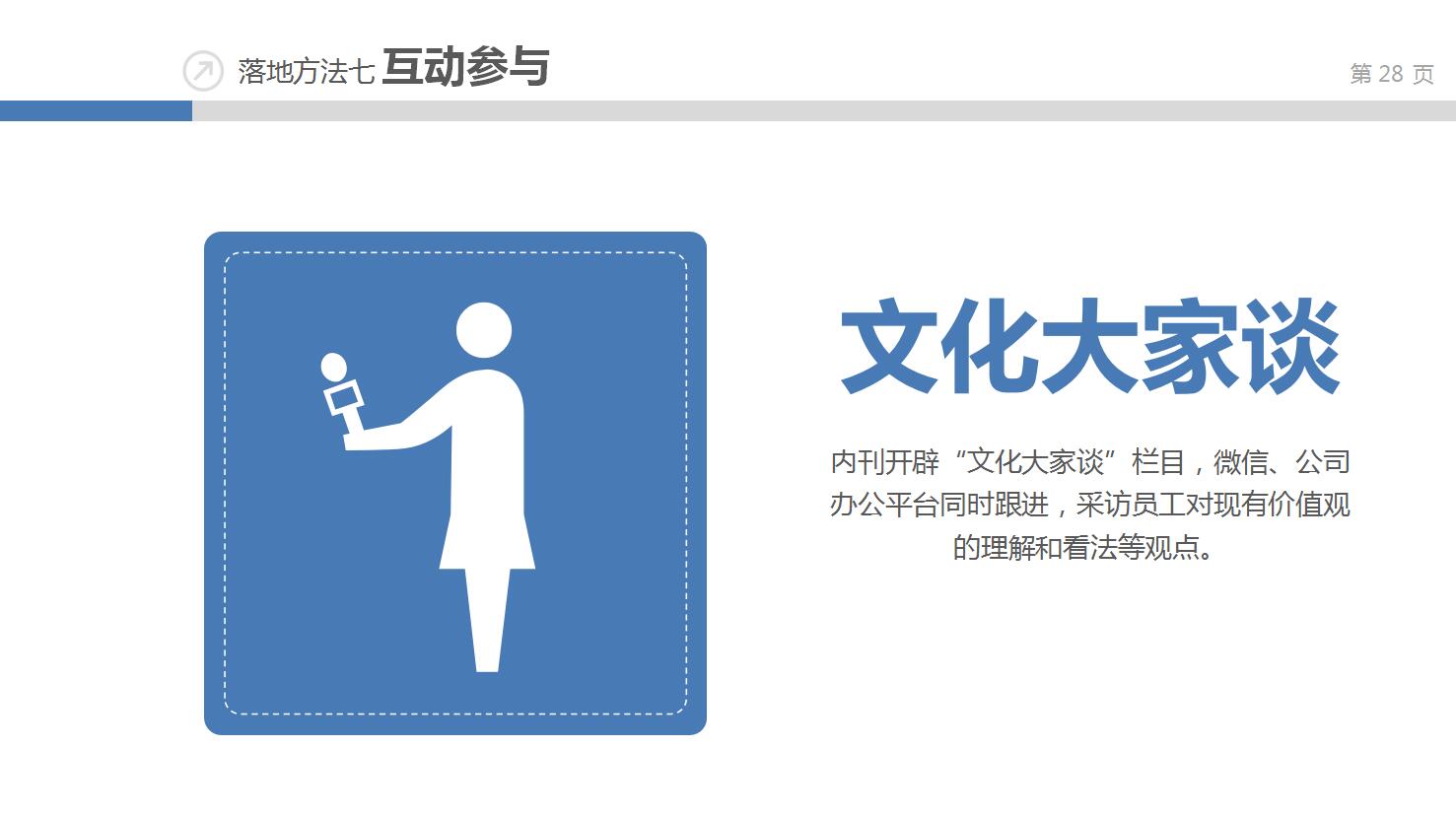 蓝色简洁企业文化培训ppt模板