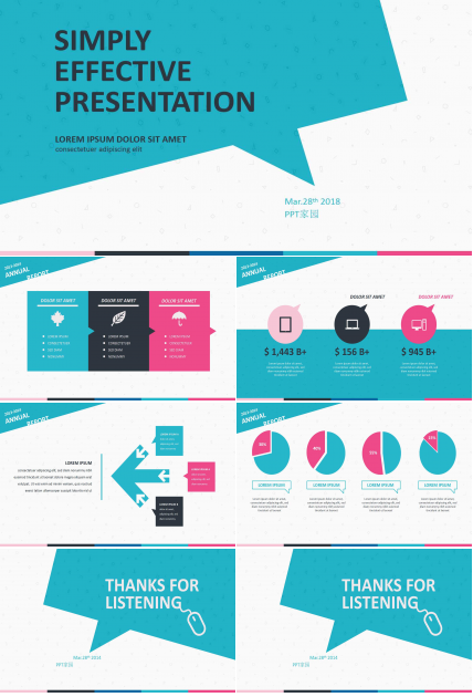 简洁创意商务风通用ppt模板