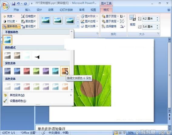 ppt2007制作图片烧焦效果教程图片