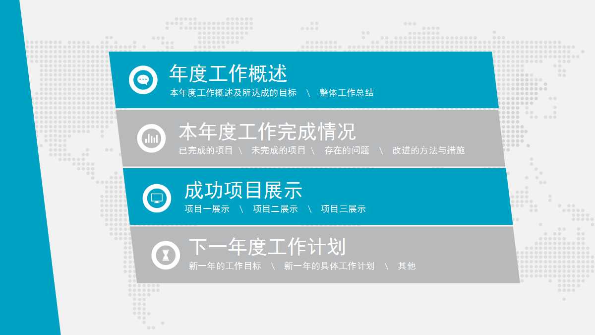 精美蓝色简约工作总结ppt模板