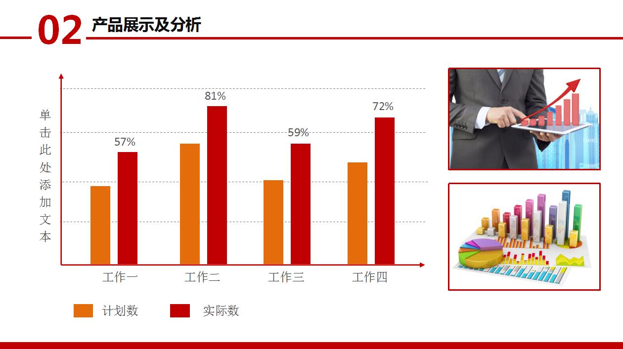 红色简洁公司介绍产品宣传ppt模板