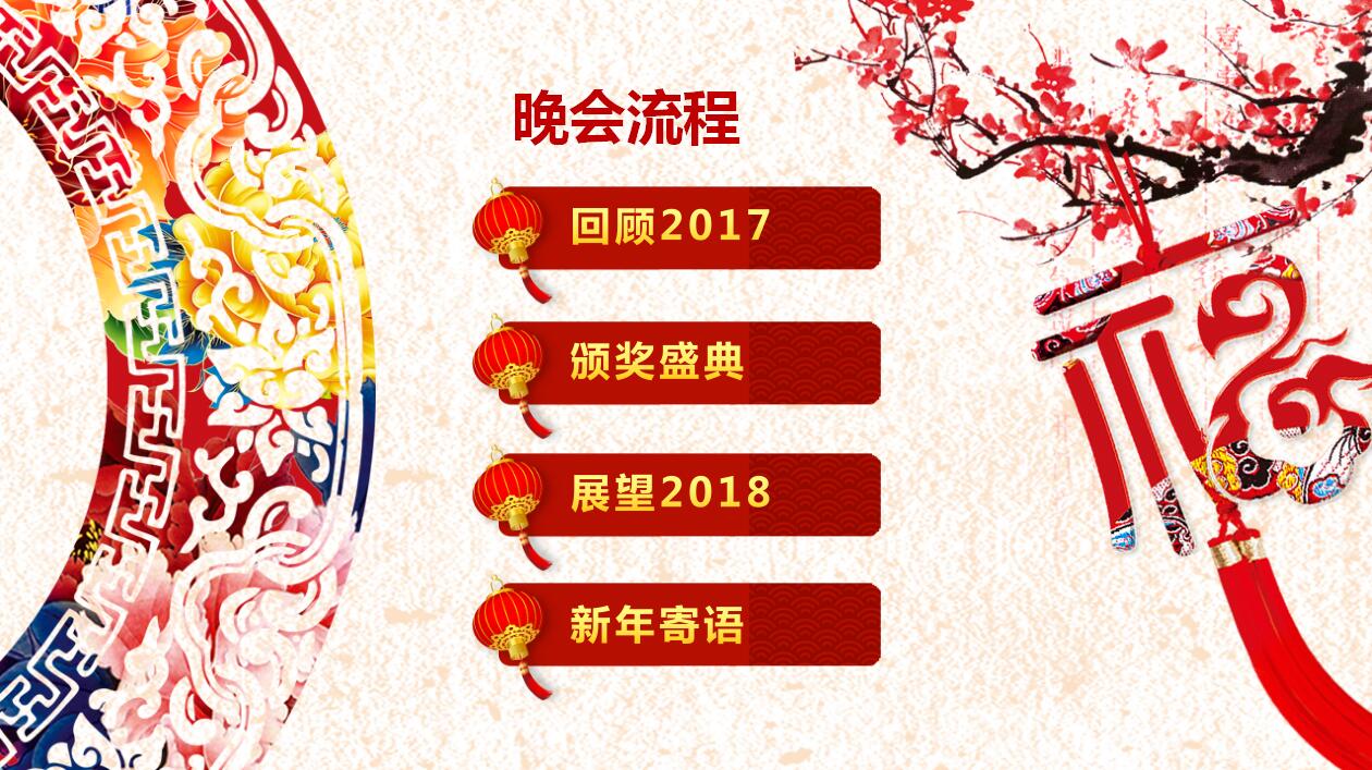 红色公司年终总结优秀员工表彰颁奖典礼ppt模板