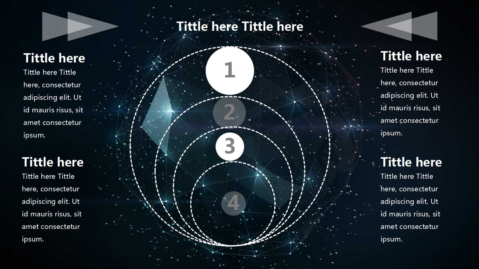 星空创意科技风工作总结ppt模板