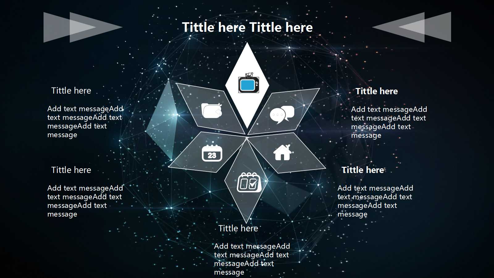 星空创意科技风工作总结ppt模板