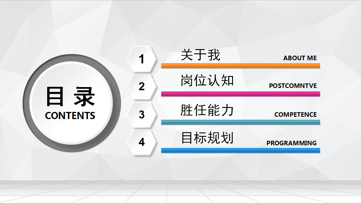 简约微立体个人求职简历岗位竞聘ppt模板