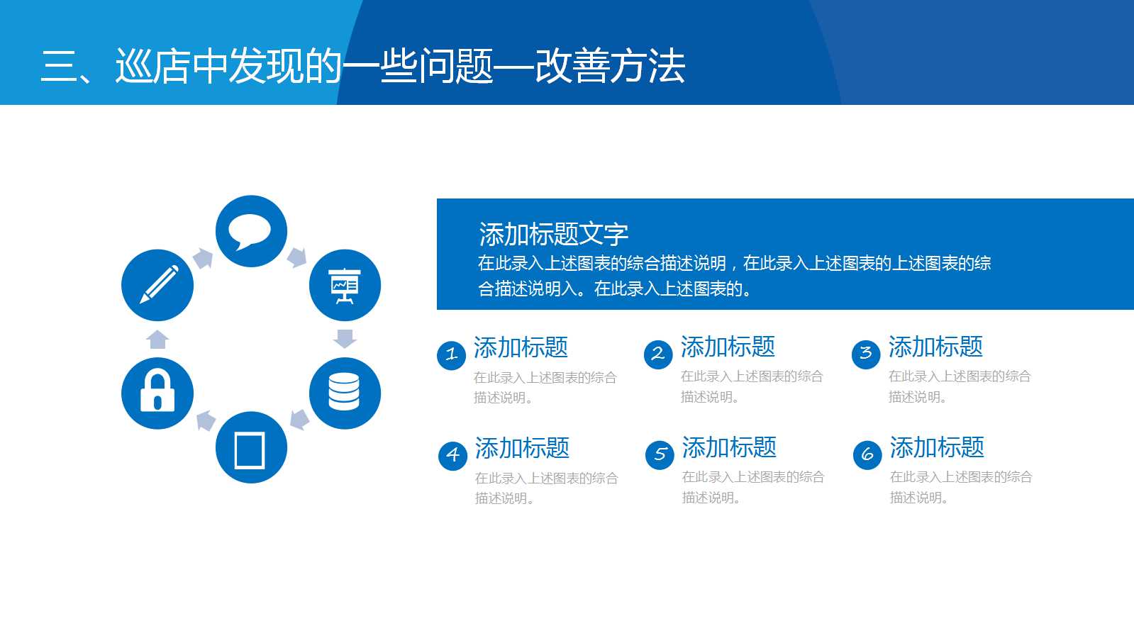 简约精美蓝色经典商务汇报ppt模板