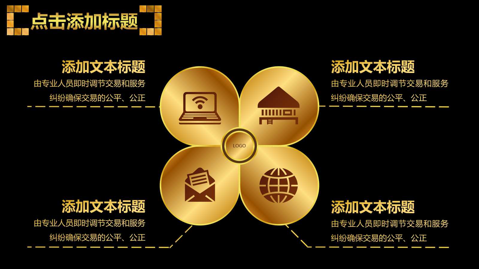 黑金高端大气年度总结ppt模板