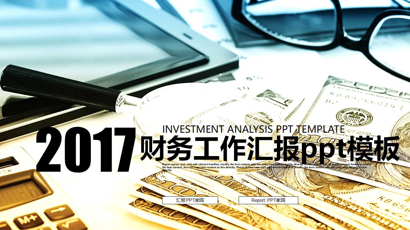 2017年财务工作汇报ppt模板