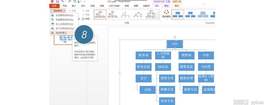 PPT制作技巧：如何快速产生一个复杂的组织架构图？