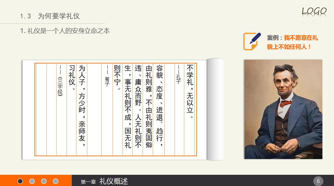 简约时尚实用礼仪培训ppt模板