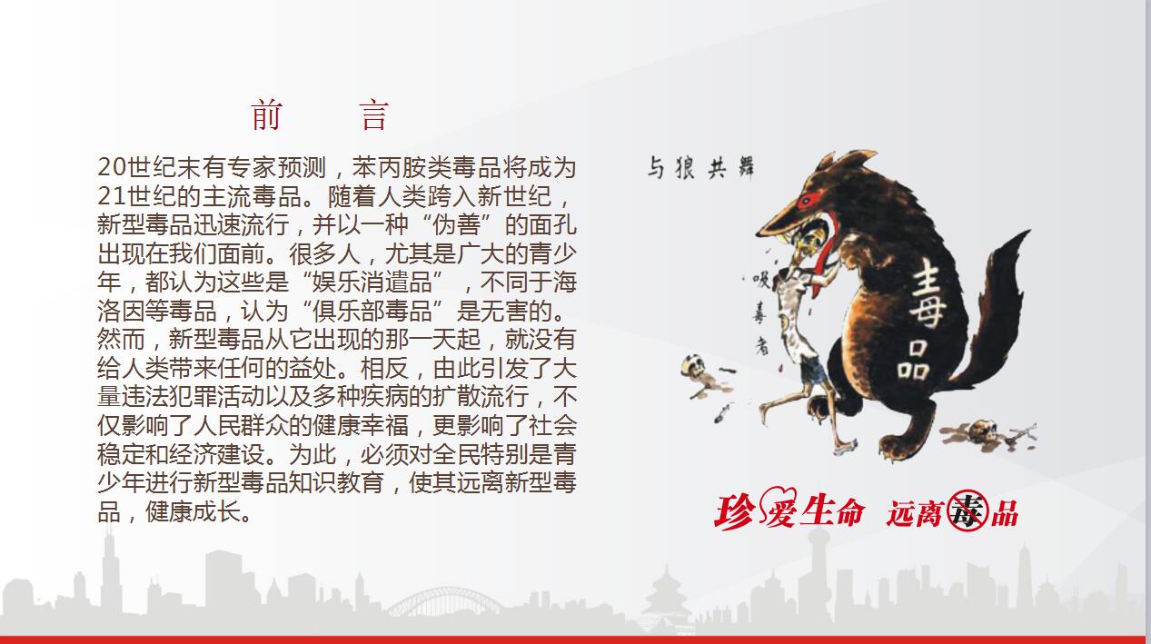 禁毒知识宣传ppt模板