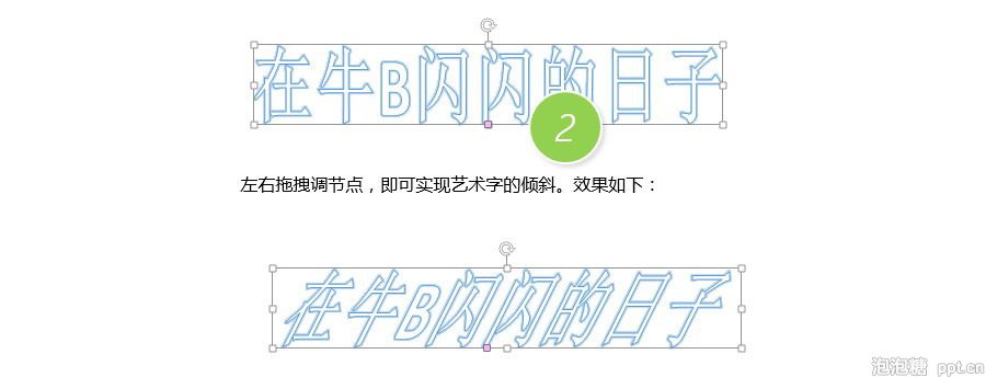 PPT制作技巧：如何让艺术字能倾斜一定的角度？