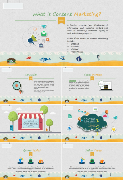 国外卡通PPT模板