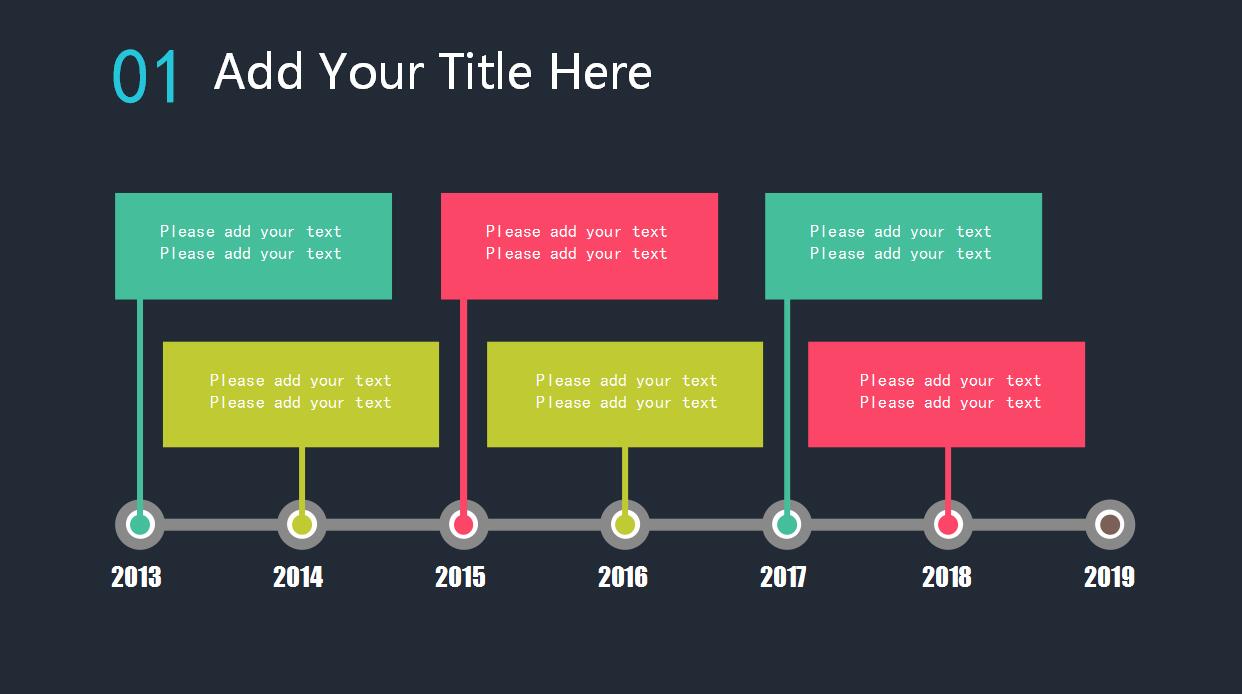黑色简约扁平化PPT模板