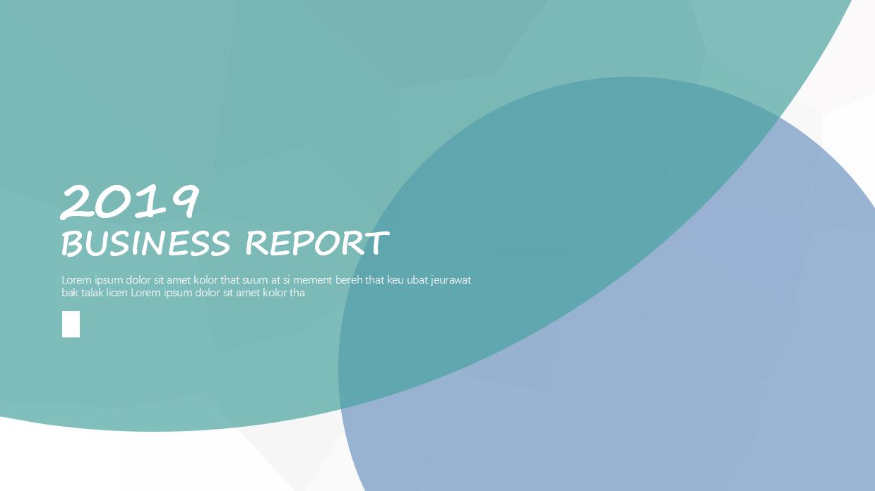 清爽简洁扁平化PPT模板