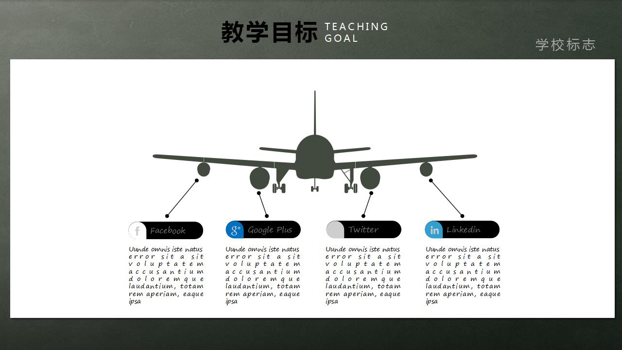 创意黑板风教师说课ppt模板