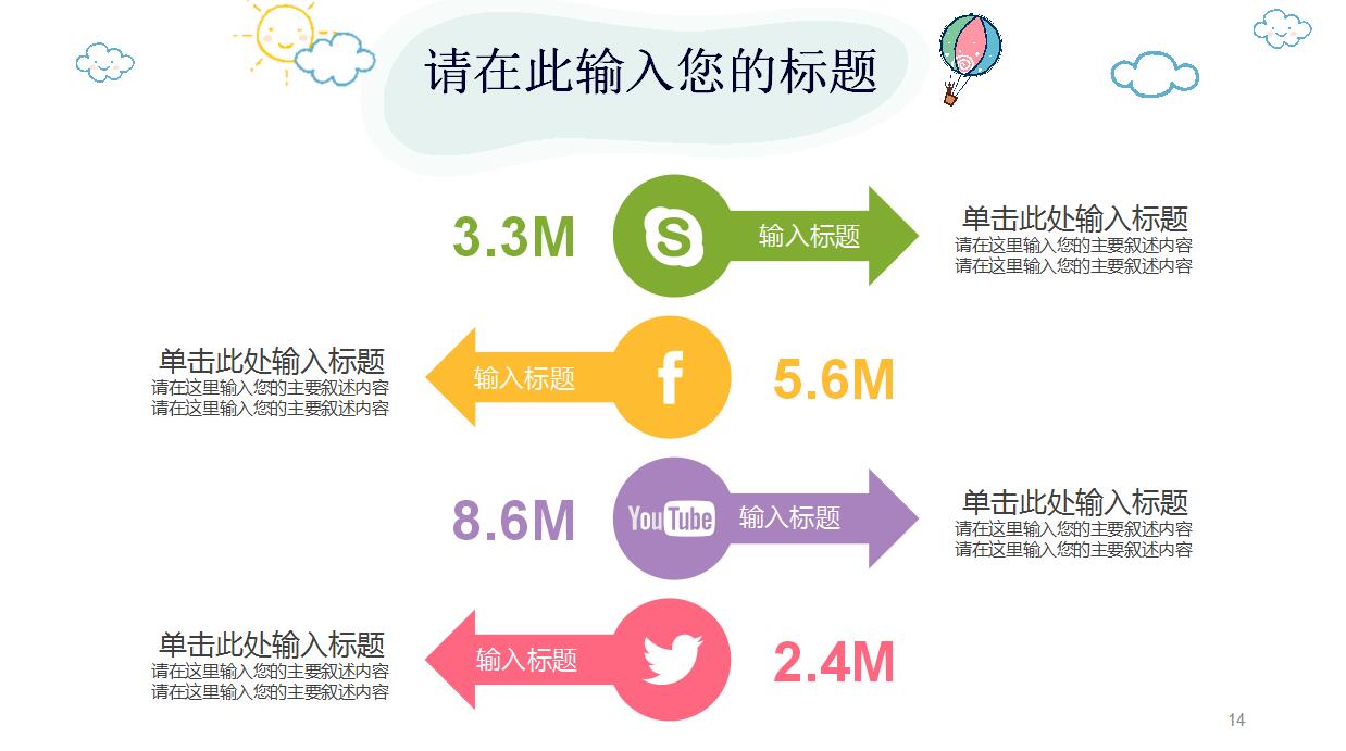 卡通儿童教育PPT模板