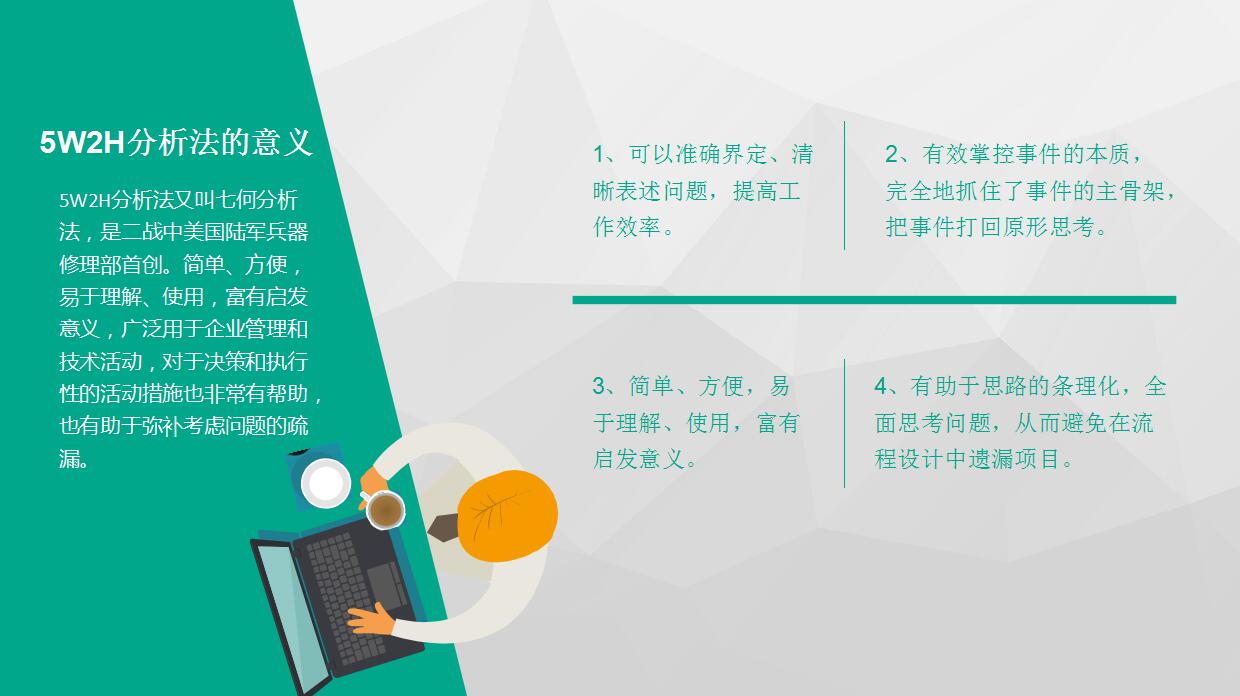 绿色扁平化PPT模板