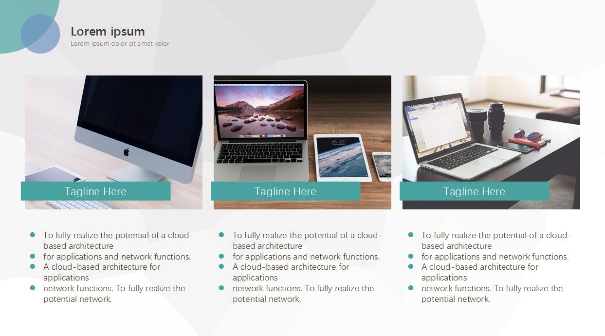 清爽简洁扁平化PPT模板