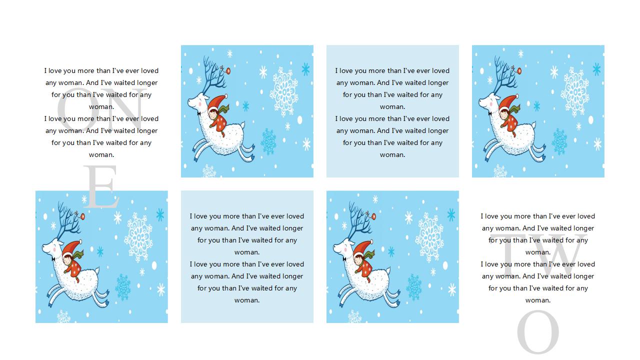 蓝色英文圣诞节ppt模板