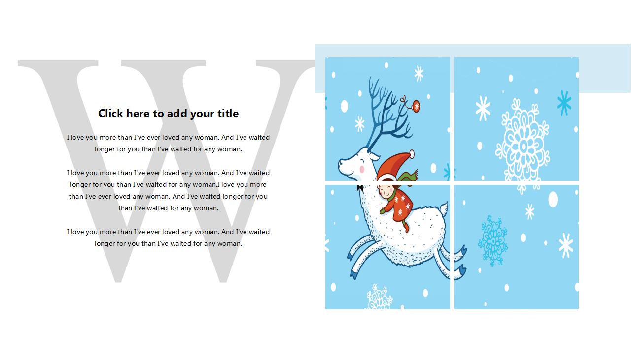 蓝色英文圣诞节ppt模板