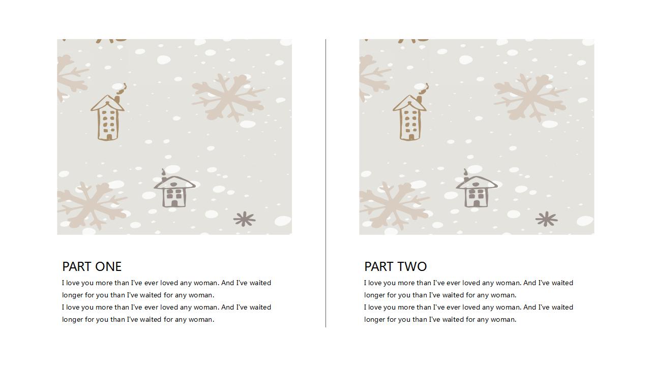 手绘清新圣诞节主题ppt模板