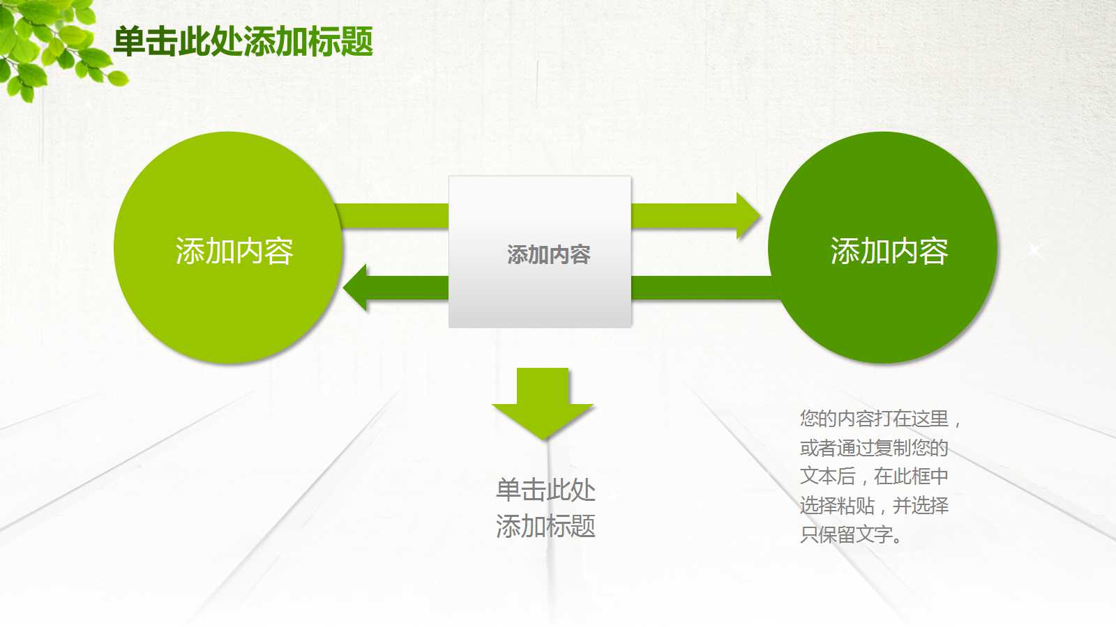 小清新简约绿色年度计划ppt模板